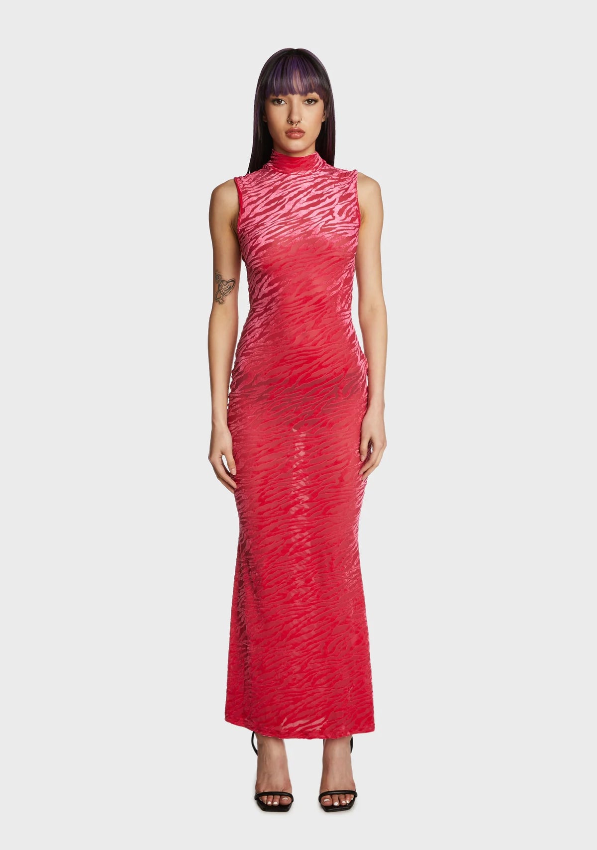 Lana Fitted High Neck Dress