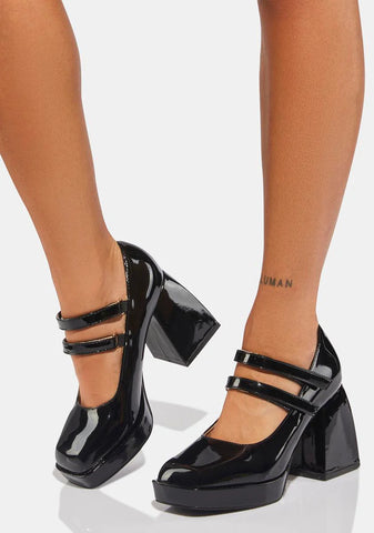 Dark You Show Off Block Heels