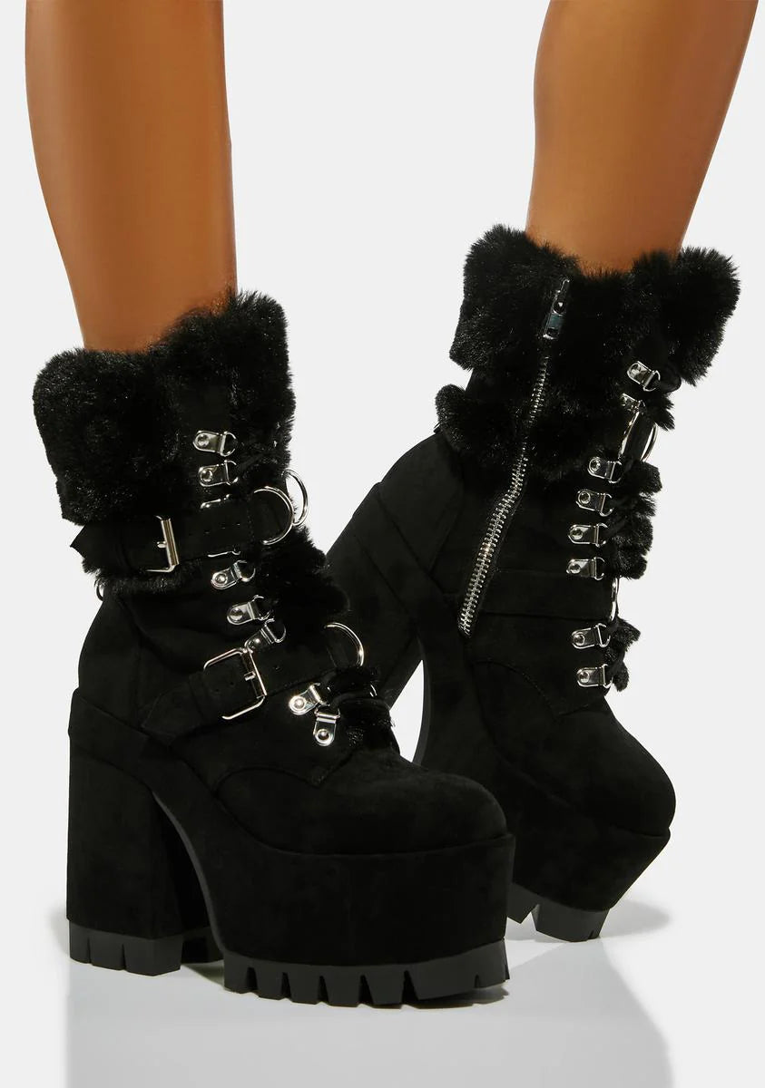 Snow More Lies Platform Boots