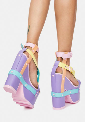 Pastel Nightcall Platform Heels
