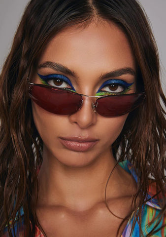 Deleon Fuchsia Rimless Sunglasses