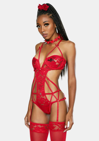 Baby It's Cold Outside Teddy Garter Set