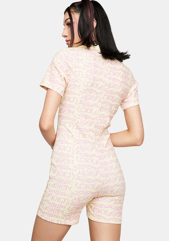 Tattoo Ribbed Romper