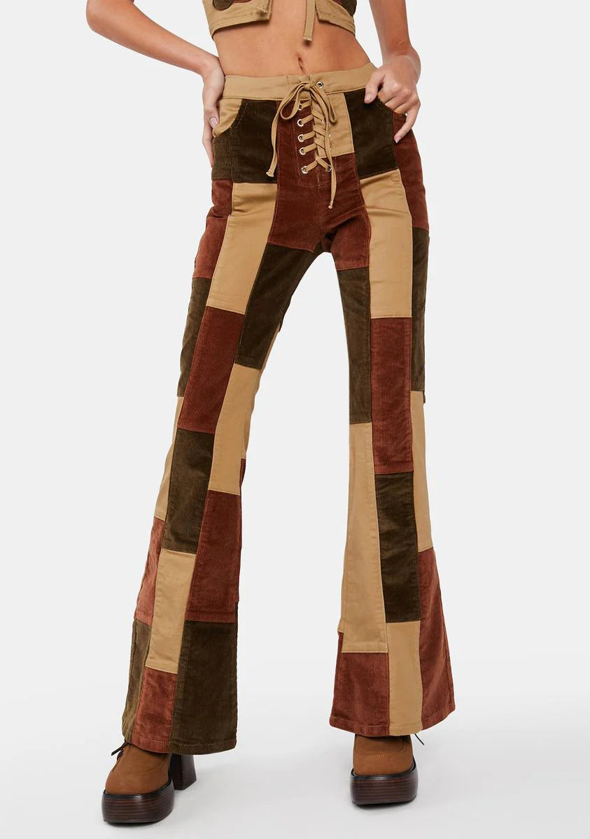 Struck By Wonder Patchwork Pants