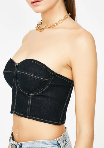 Babe Nation Denim Bustier