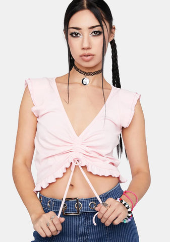 Bankroll Baby Ruffle Crop Top