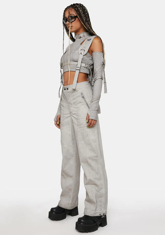 Compression Unisex Suspender Backpack Pants