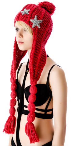Leonie Star Tassel Beanie