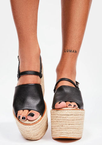Black Petrus Platform Sandals
