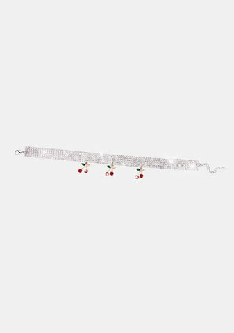 Cherry Divine Rhinestone Choker