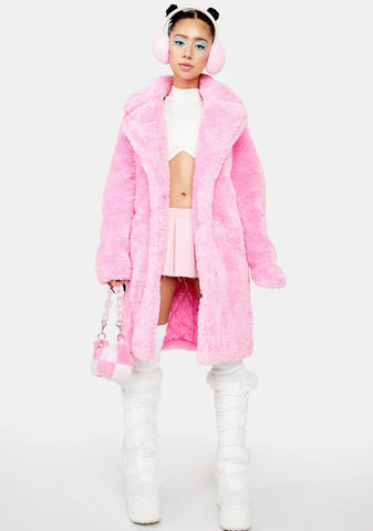 Leading You On Faux Fur Coat