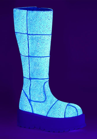 Cerberus Glitter Platform Boots