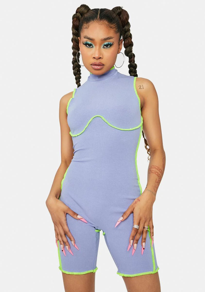 Plum Keeps Me Going Mock Neck Romper