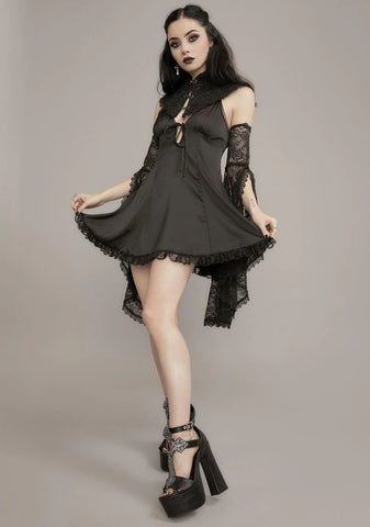 Horrible Happenings Charmeuse Mini Dress