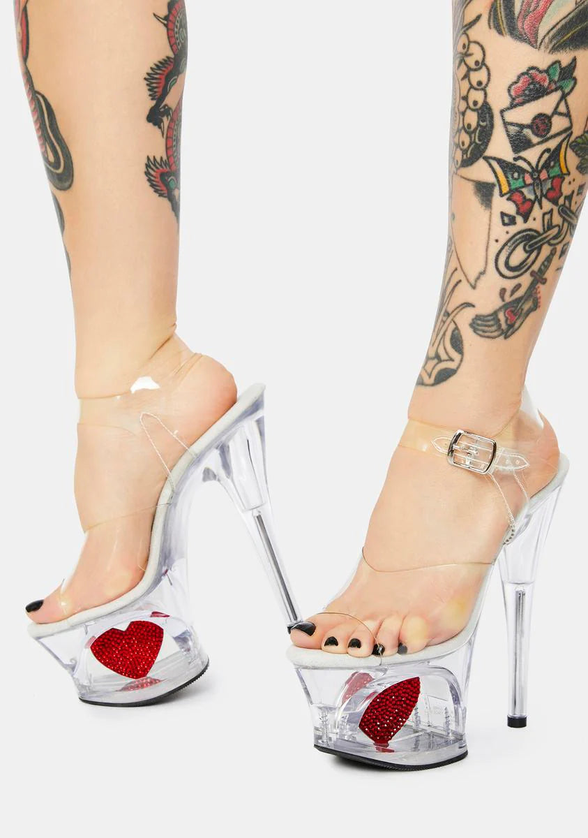 Clear Love Unleashed Platform Heels