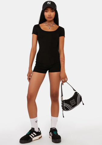 Annika Scoop Neck Ribbed Romper