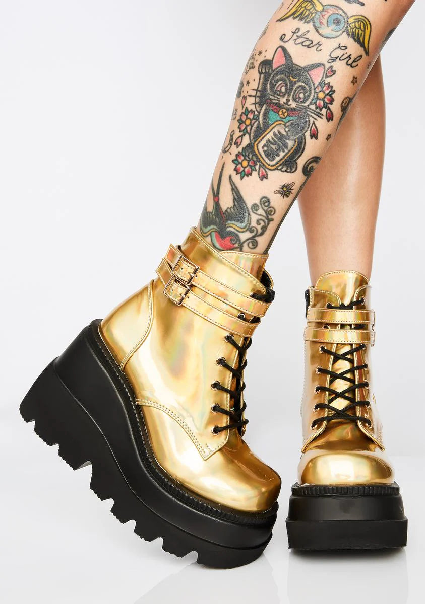 Liquid Gold Technopagan Boots