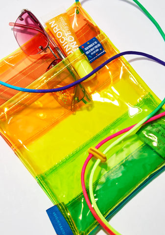 Vinyl Rainbow Crossbody Bag