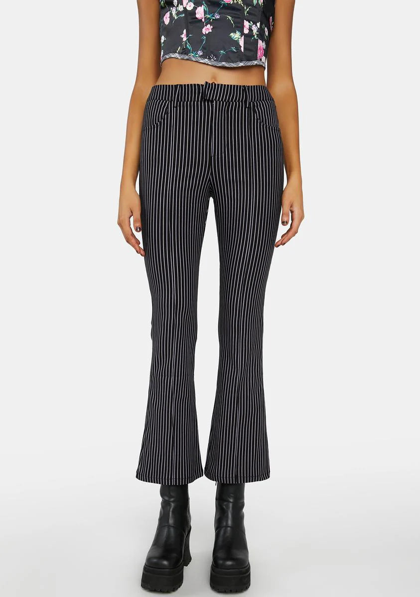 The Girl Code Pinstripe Trousers