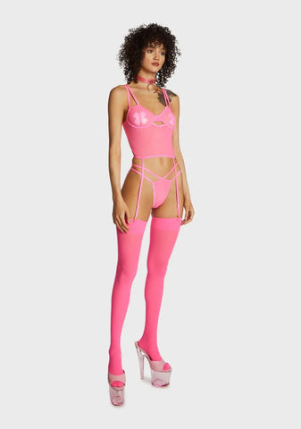 Shine Bright Neon Lingerie Set