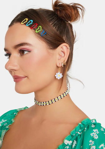 Lilac Daring Daisy Earrings