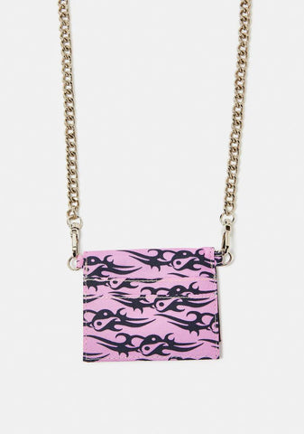 Hot Pink Tattoo Love Card Holder Bag