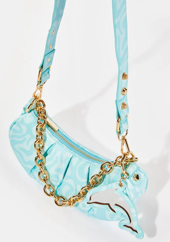 Denver Dolphin Swirl Shoulder Bag