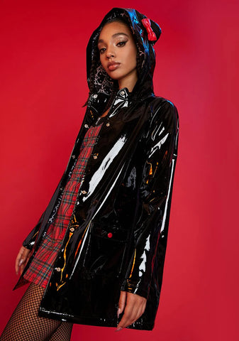 Rain On Ur Parade Button Up Raincoat