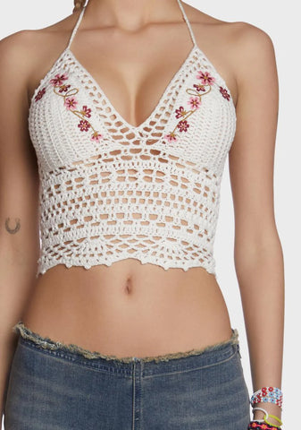 Summer Air Crochet Crop Top