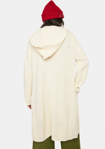 Morning Blush Long Knit Cardigan