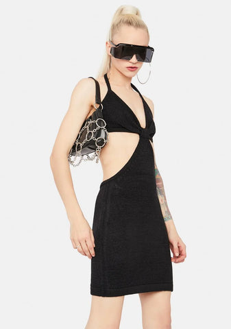 Noir Lost In The Crowd Cut Out Mini Dress