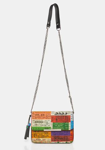 The Beatles Ticket Stubs Crossbody Bag