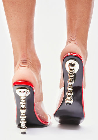 Burn Hottest Spot Clear Heels