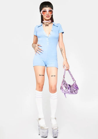 Blue Polo Romper
