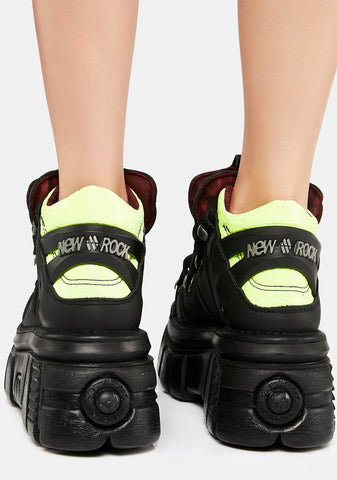 Neon Yellow M-Met011-C1 Ankle Boots
