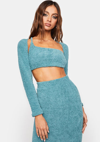 Teal At The After Party Skirt Set