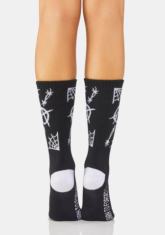 Web Of Anarchy Crew Socks