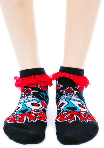 Ahoy Ruffle Ankle Socks