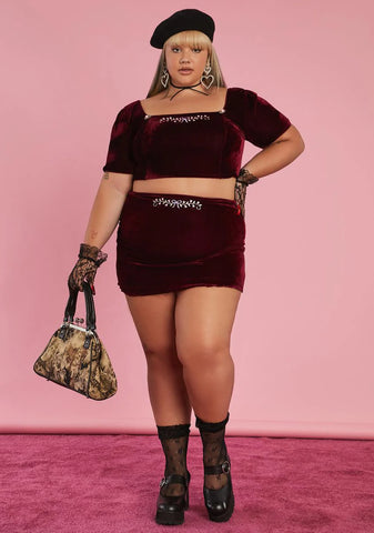 Slowly Fade Into You Velvet Top