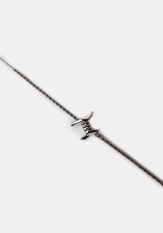 Distortion Barbed Wire Charm Necklace