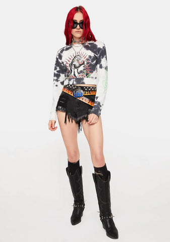 Tie Dye Cropped Sweatshirt