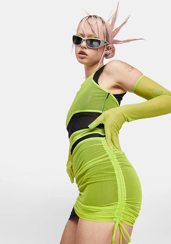 Sides 2 The Story Mesh Mini Dress