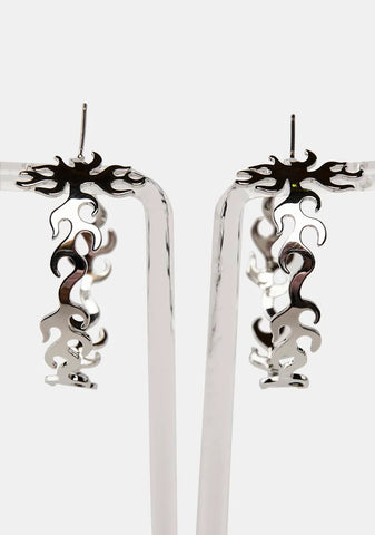 Eternal Flame Hoop Earrings