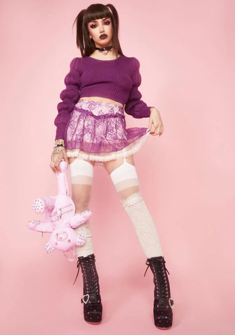 Plum Miss Charming Knit Sweater