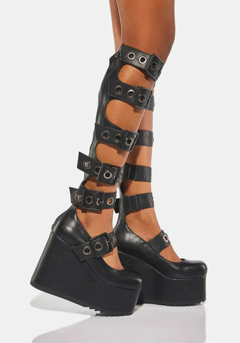 No Budget Platform Sandals