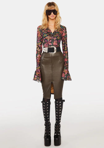 Daydreamer Floral Sheer Blouse