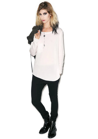 Long Lazy Tee - White