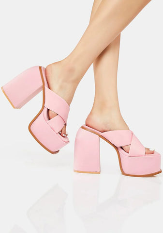 Rose Play It Cool Platform Heels