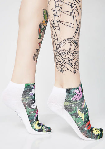 Patched 4 Life Ankle Socks