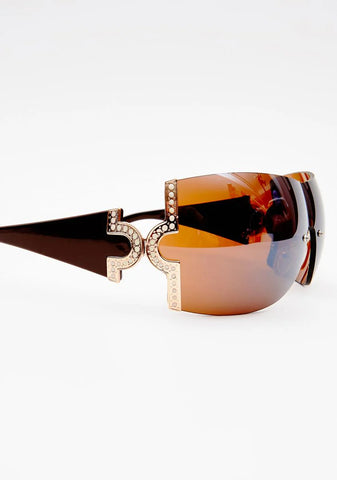 Mocha Nicole Shield Sunglasses